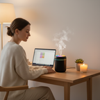 Humidificateur noir LED multicolore vapeur